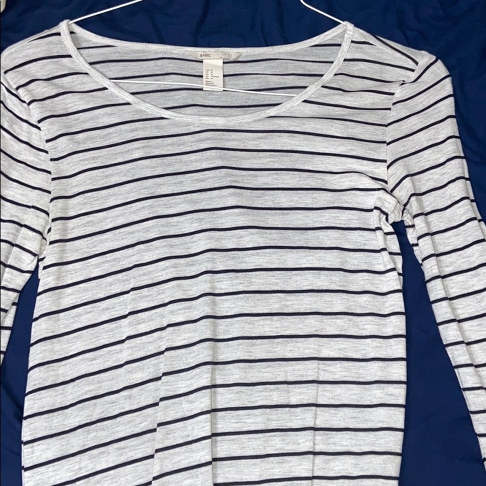 Striped long sleeve basic